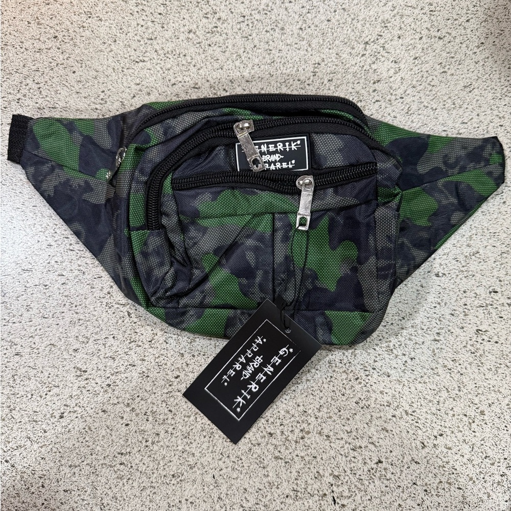 Generik Brand Apparel Camo Waist Bag with 4 Zippered Pockets - Picture 3 of 9